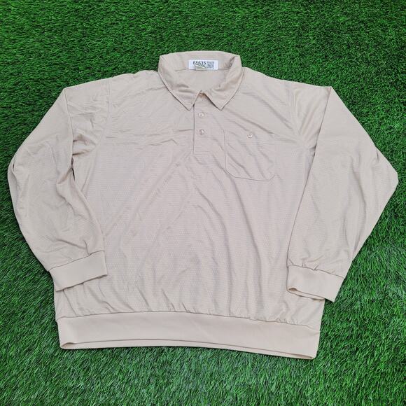 Vintage 90s Haband Textured Sweatshirt XL 24x26 Beige Blank Preppy - Picture 1 of 11